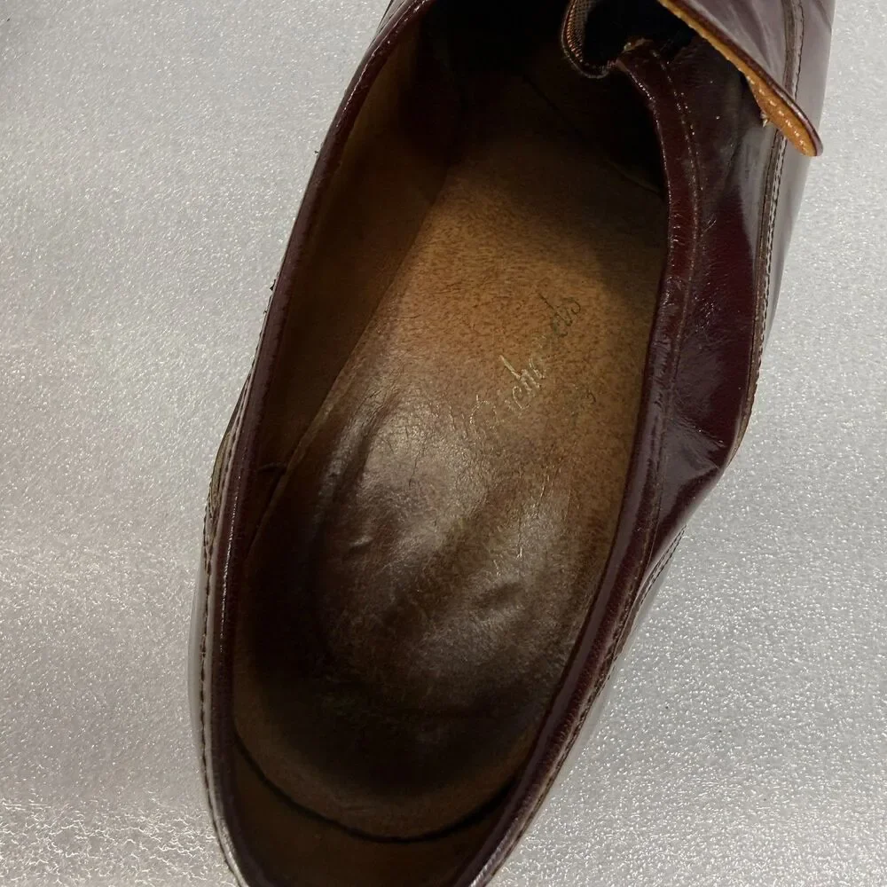 Jonathan Richards Oxford Shoes Men 9 Cordovan Leather Tasseled Slip On Cap Toe